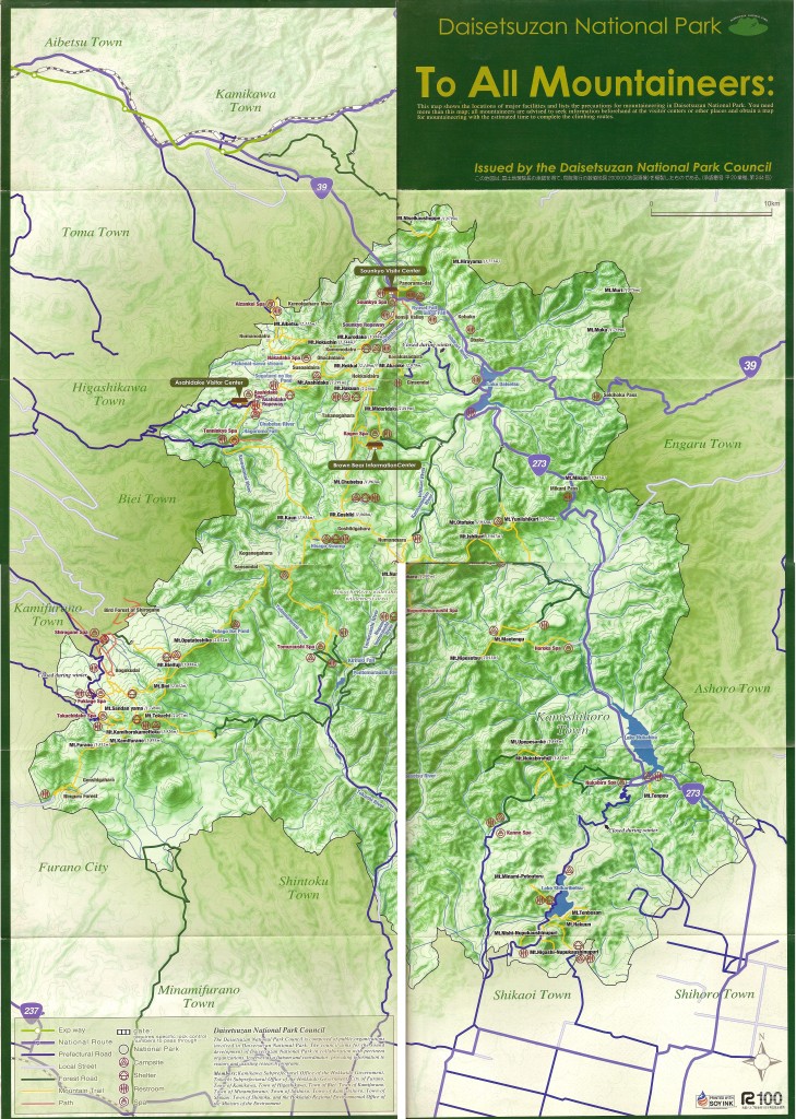 Daisetsuzan map